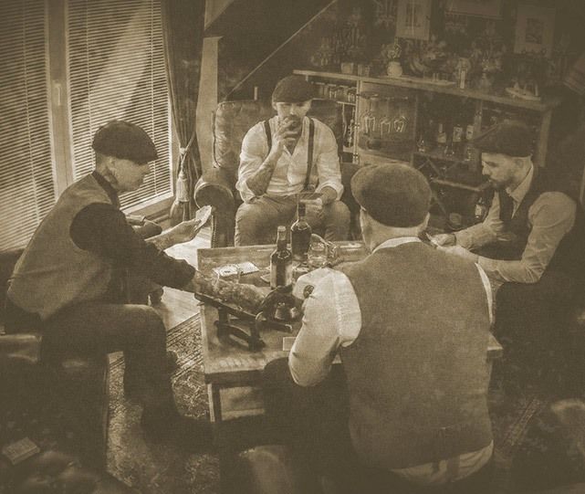 Boys playing poker